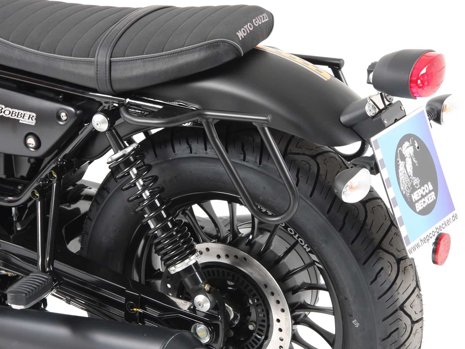 Ledertaschenhalter Cutout schwarz für Moto Guzzi V9 Bobber/Special Edition (2021-2025)