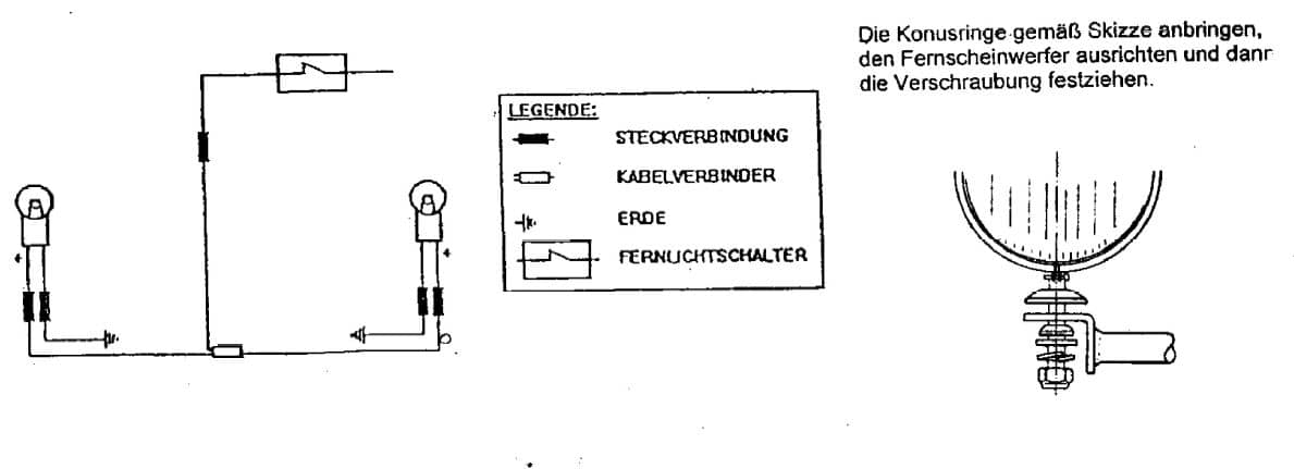 Twinlight Zusatzscheinwerferset (Fernlicht) inkl. Halter und Kabel chrom für Suzuki VL 1500 Intruder (1998-2004)