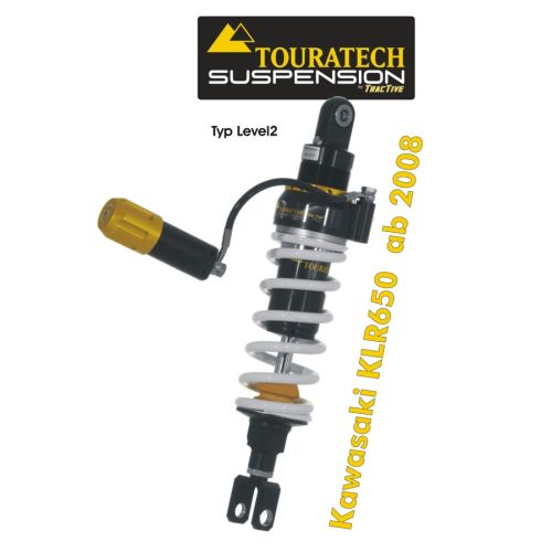 Amortisseur de suspension Touratech pour Kawasaki KLR650 à partir de 2008 Type Level2 / ExploreHP
