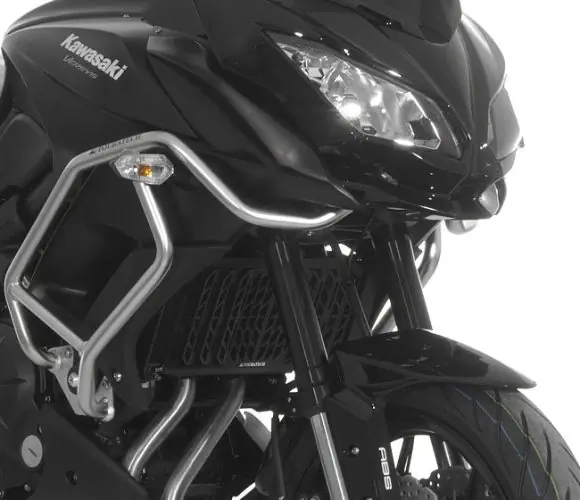 Protector de radiador Touratech rejilla de radiador para Kawasaki Versys 650 desde 2015 aluminio negro