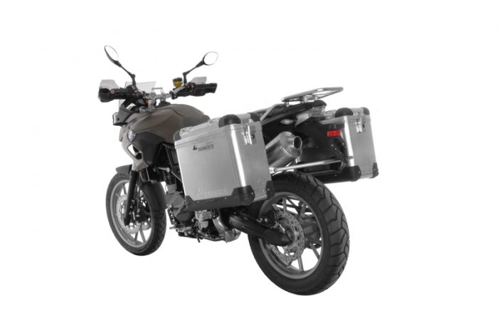 Touratech ZEGA Pro Luggage System 31/38 Liters with Stainless Steel Carrier for BMW F700GS F800GS F650GS Twin
