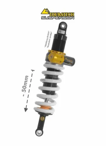 Amortisseur Touratech abaissement (-50mm) pour BMW F800GS 2008-2012 Type Explore HP/Level2