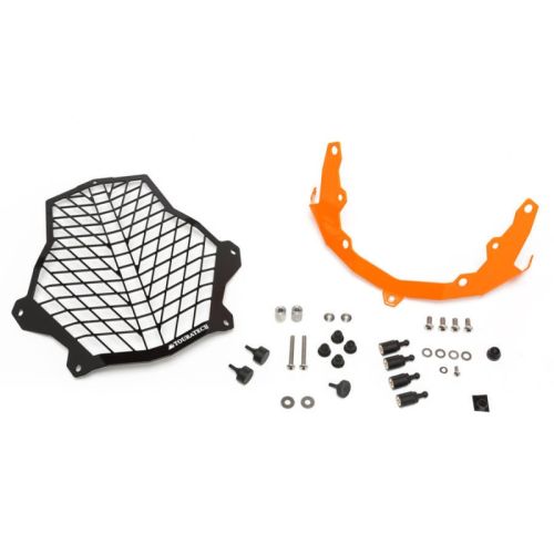 Protección de faro Touratech KTM con cierre rápido naranja *USO OFFROAD SOLAMENTE*