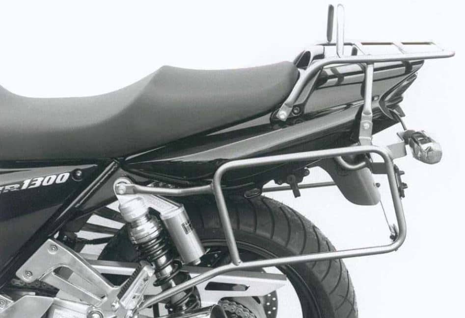 Komplettträgerset (Seitenkofferträger und Rohrgepäckbrücke Topcaseträger) schwarz für Yamaha XJR 1200/SP/1300 (1994-2003)