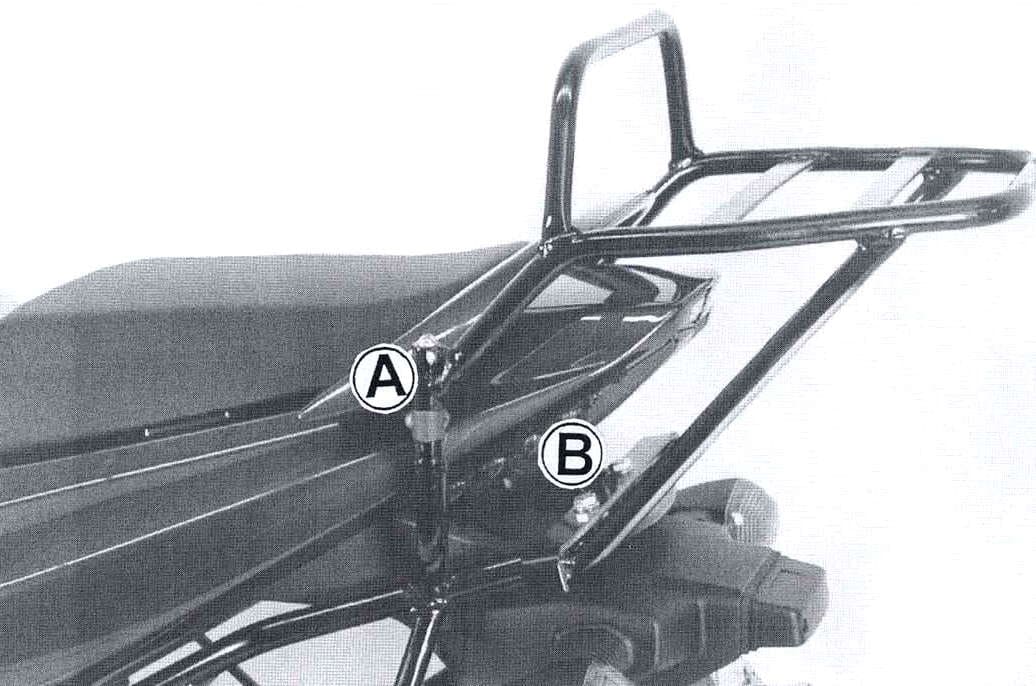 Rohrgepäckbrücke Topcaseträger schwarz für Suzuki SV 1000/S (2003-2005)
