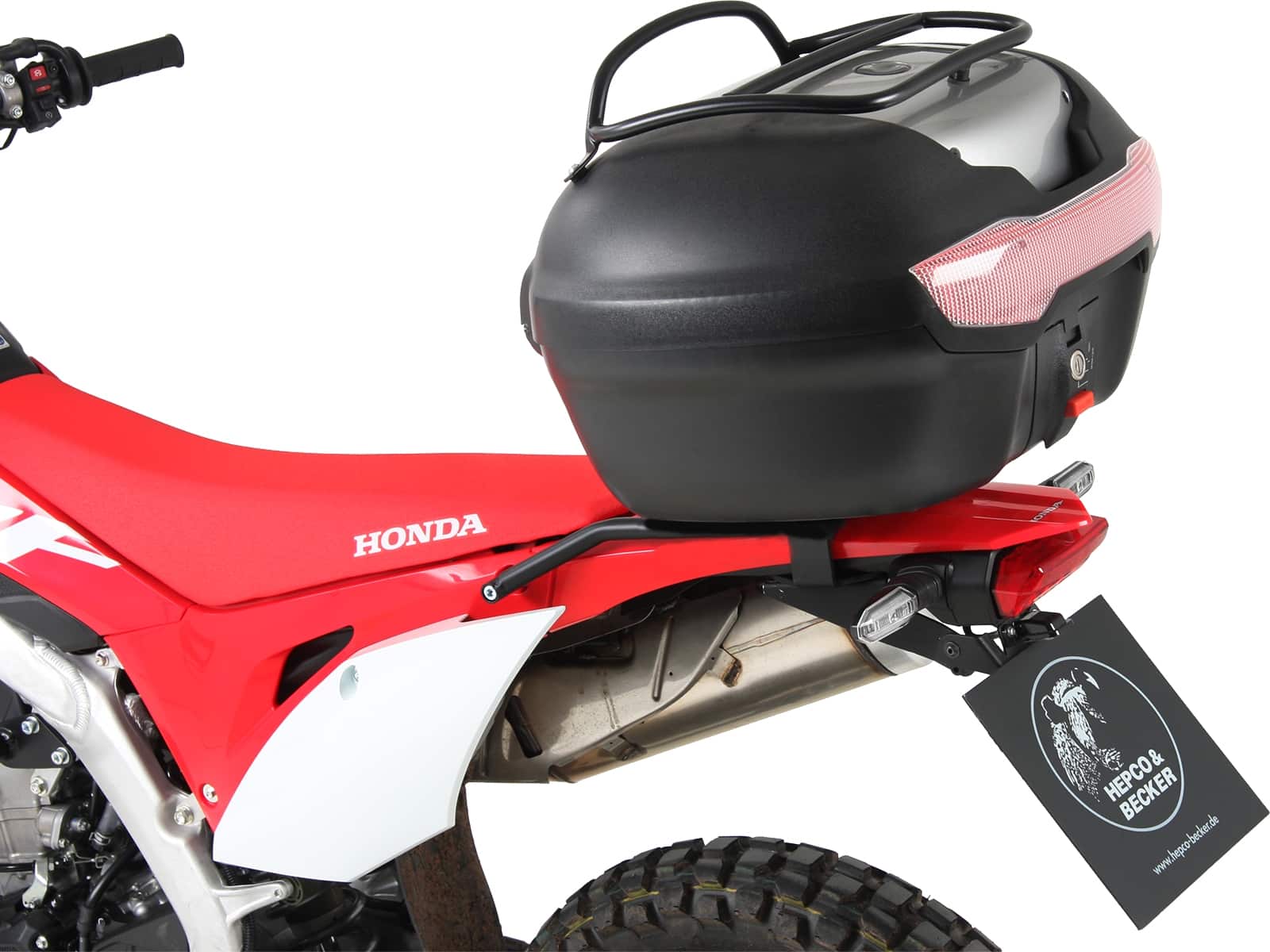 Topcase - Set Journey Topcase 40 schwarz/silber und Träger für Honda CRF 450 L (2018-2021)