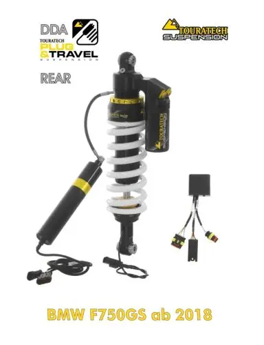 Amortisseur arrière Touratech pour BMW F750 GS à partir de 2018 DDA / Plug & Travel Amortisseur arrière Touratech pour BMW F750 GS à partir de 2018 DDA / Plug & Travel