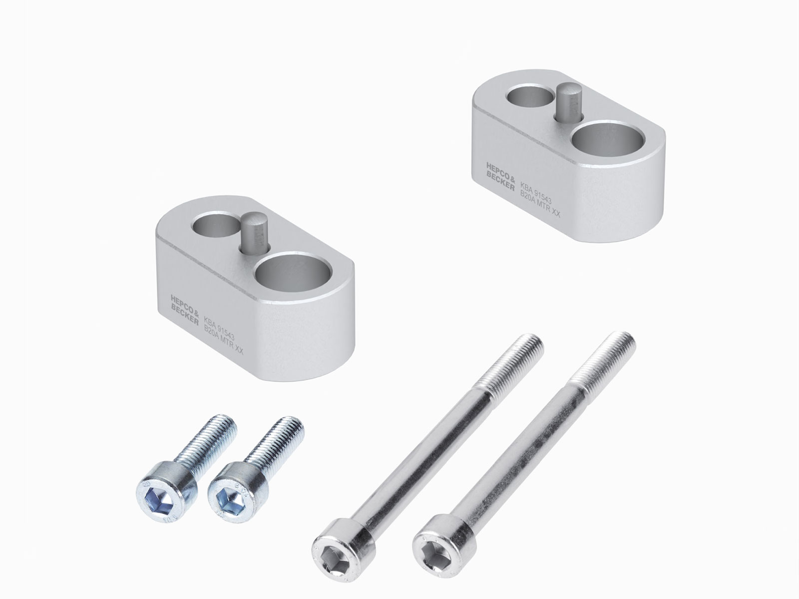 Lenkererhöhung 20 mm silber für Triumph Tiger 800 (2010-2020)