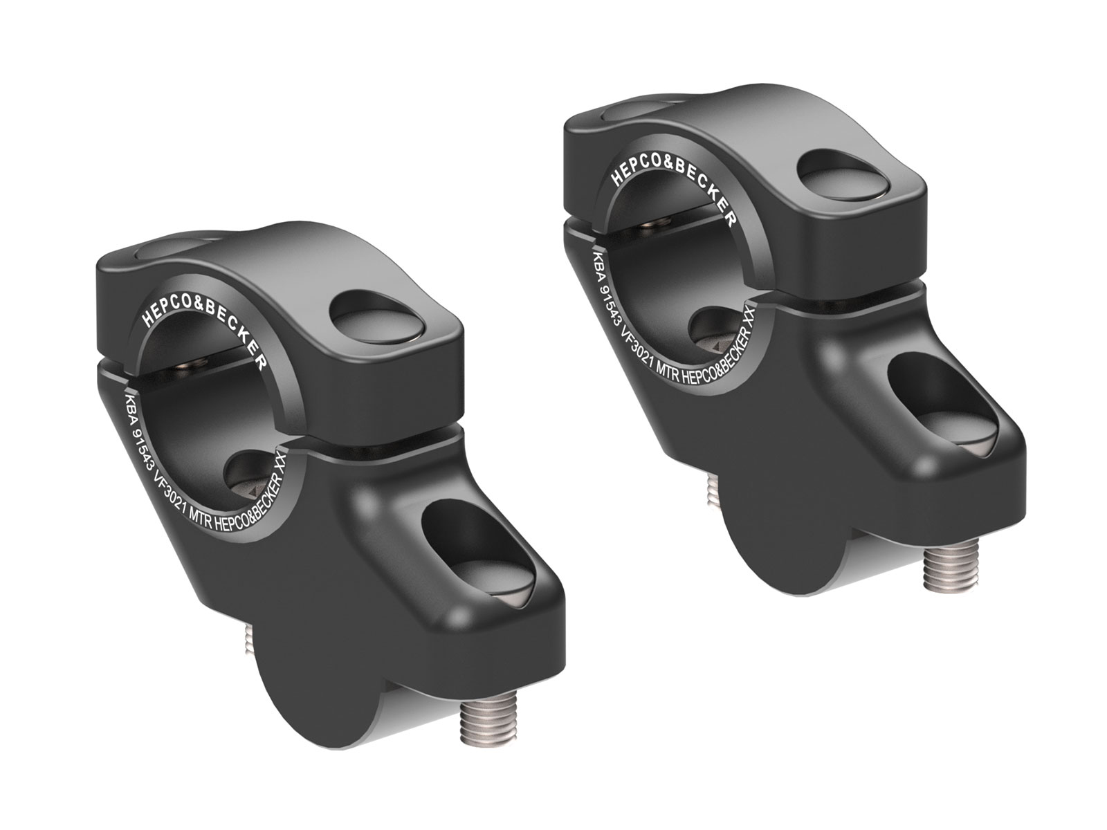 Lenkererhöhung mit Versatz 30 mm hoch, 21 mm zurück, schwarz für Suzuki GSX-S 1000 GX (2024-)