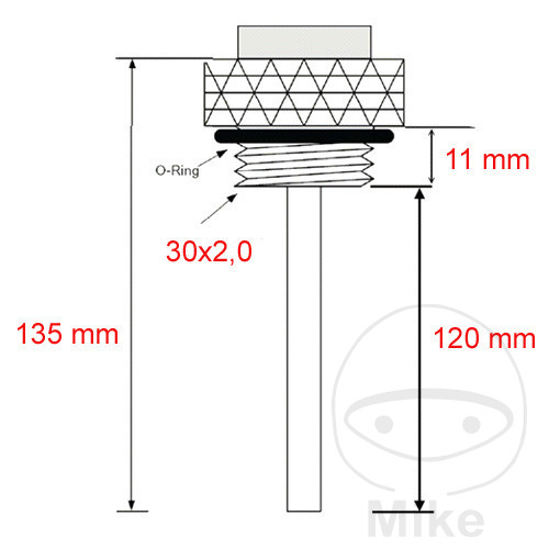 Medidor de temperatura de aceite JMP 30X2MM para BMW F650 F650ST