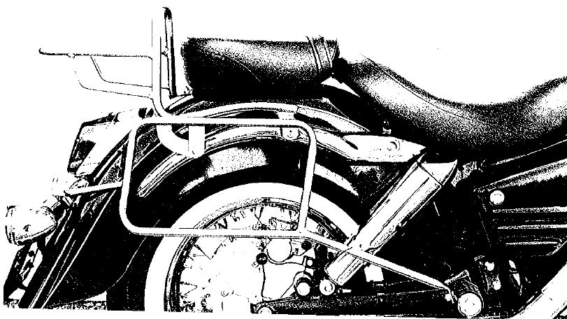 Seitenkofferträger festverschraubt chrom für Honda VT 1100 C3 Shadow (1998-2001)