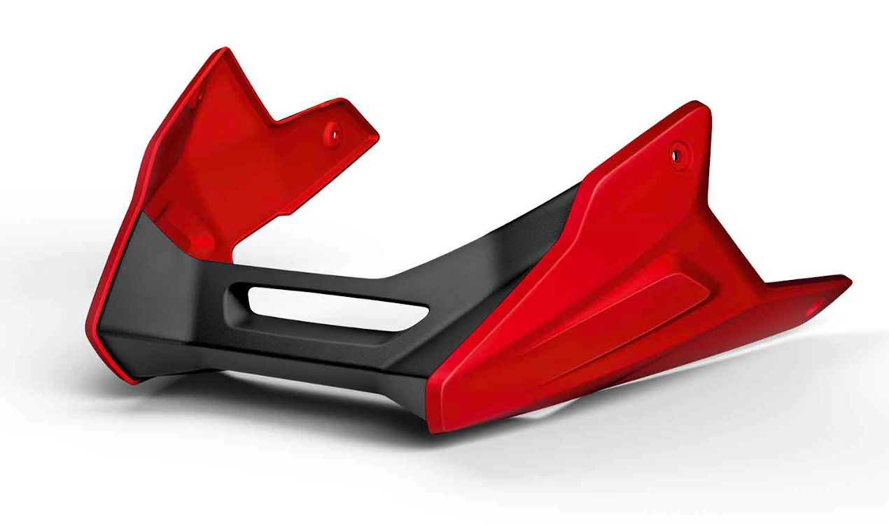 A0286743Motorspoiler-Racingred-uni_9829376 Original BMW Motorspoiler Racingred uni pour K83 F900R K84 F900XR