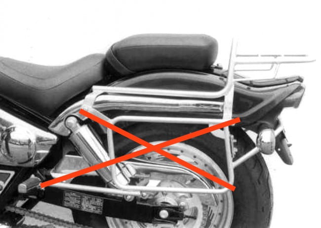 Rohrgepäckbrücke Topcaseträger chrom für Suzuki VZ 800 Marauder (1996-2003)