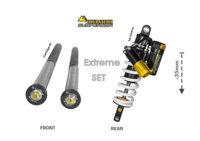 Touratech Suspension WTE Lowering -35mm Type Extreme for Yamaha 700 Tenere from 2019