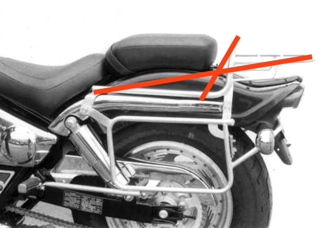 Seitenkofferträger festverschraubt chrom für Suzuki VZ 800 Marauder (1996-2003)