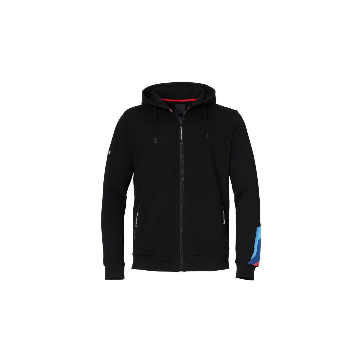 76618542416-BMW-Motorrad-Zip-Hoodie-Motorsport-Schwarz-Herren-Front Sudadera con capucha BMW Motorrad Zip - Motorsport Negra para Hombre