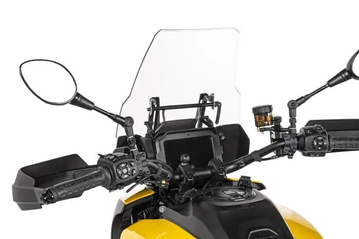 Estabilizador de parabrisas Touratech con soporte GPS para Harley Davidson RA1250 Pan America