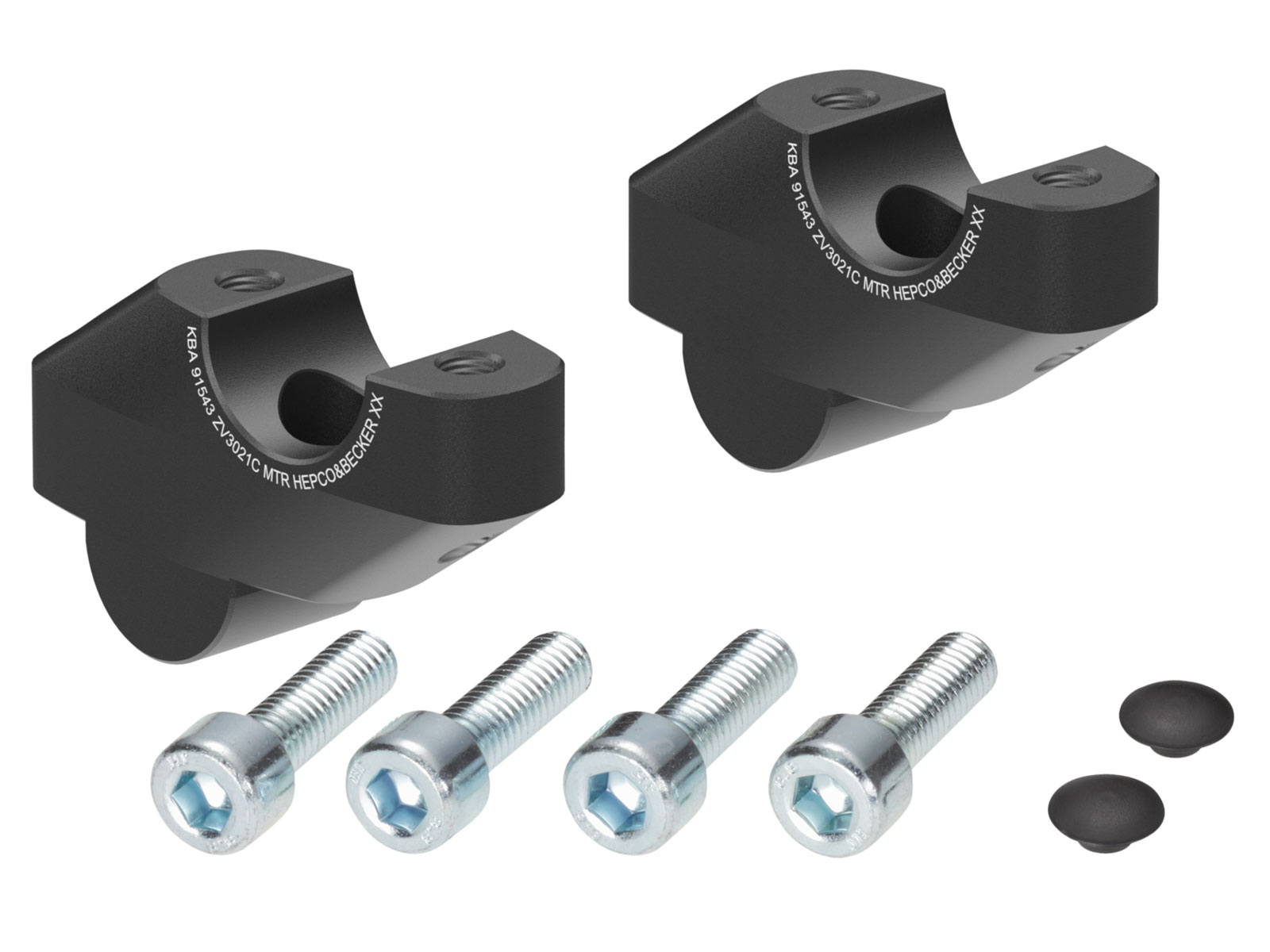 Lenkererhöhung mit Versatz 30 mm hoch, 21 mm zurück, schwarz für Honda CMX 1100 Rebel / DCT / SE (2025-)