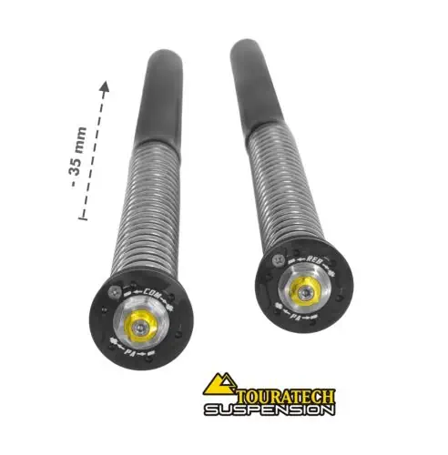 Kit di cartucce di abbassamento sospensione Touratech -35mm per Yamaha 700 Tenere dal 2019