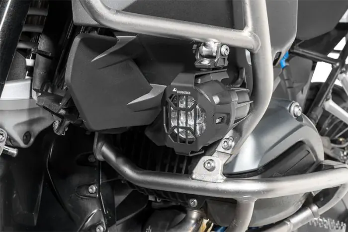 Touratech Headlight Guard for Original BMW LED Auxiliary Headlight "Nano", Set, Black (08/2017- Touratech Headlight Guard for Original BMW LED Auxiliary Headlight "Nano", Set, Black (08/2017-