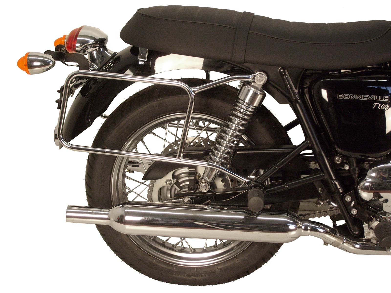Seitenkofferträger festverschraubt chrom für Triumph Bonneville/T 100 (2002-2016)