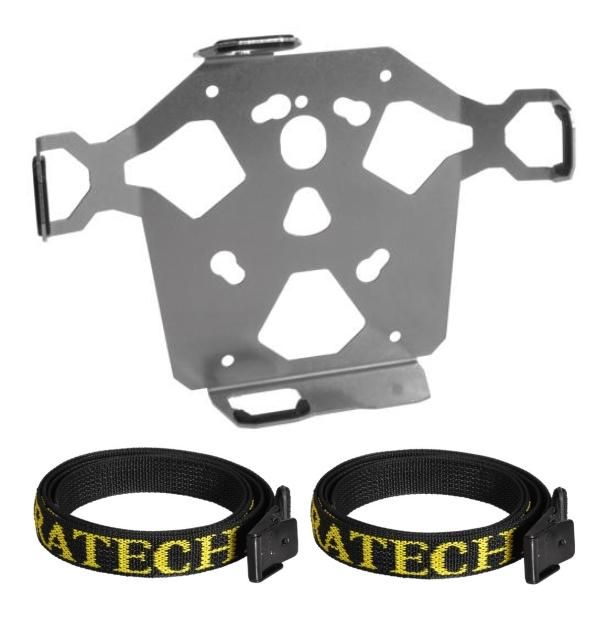 Supporto accessori Touratech ZEGA Pro/ZEGA Mundo con protezione per cinghie: supporto per tanica di carburante da 3 litri