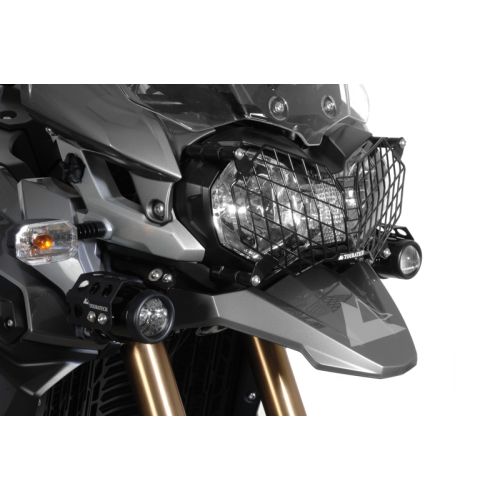 Protezione del faro in acciaio inox nero a rilascio rapido per Triumph Tiger 800 800XC 800XCx Tiger Explorer