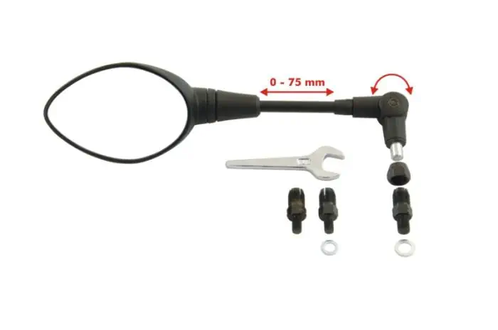 1 x Specchio Pieghevole Regolabile per Sinistra o Destra (M8/M10x1.25) per BMW Honda KTM 1 x Specchio Pieghevole Regolabile per Sinistra o Destra (M8/M10x1.25) per BMW Honda KTM