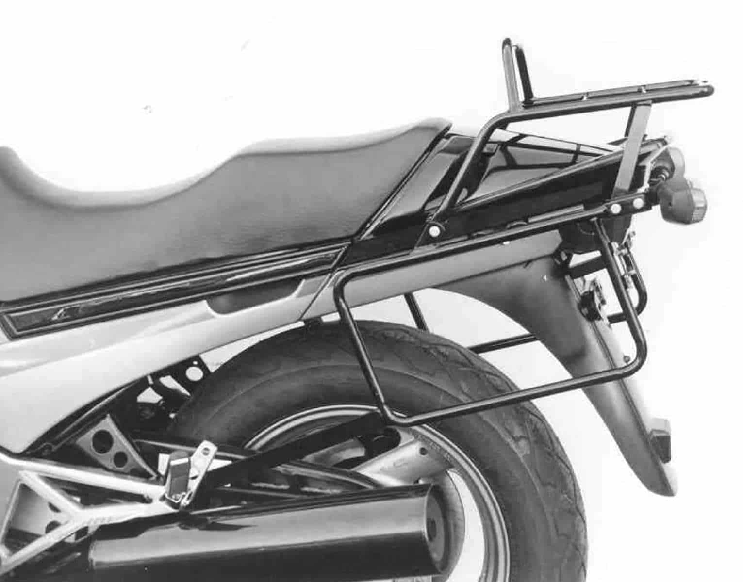 Komplettträgerset (Seitenkofferträger und Rohrgepäckbrücke Topcaseträger) schwarz für Yamaha FJ 1200/FJ 1200(A) (1991-1995)