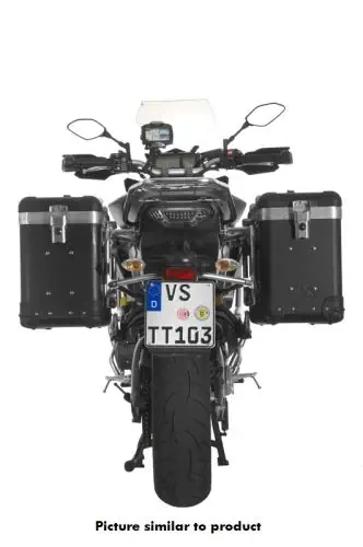 Sistema di bagagli Touratech ZEGA Pro "And-Black" 38/38 Litri Portapacchi in Acciaio Inossidabile Nero Yamaha MT-09 15-17