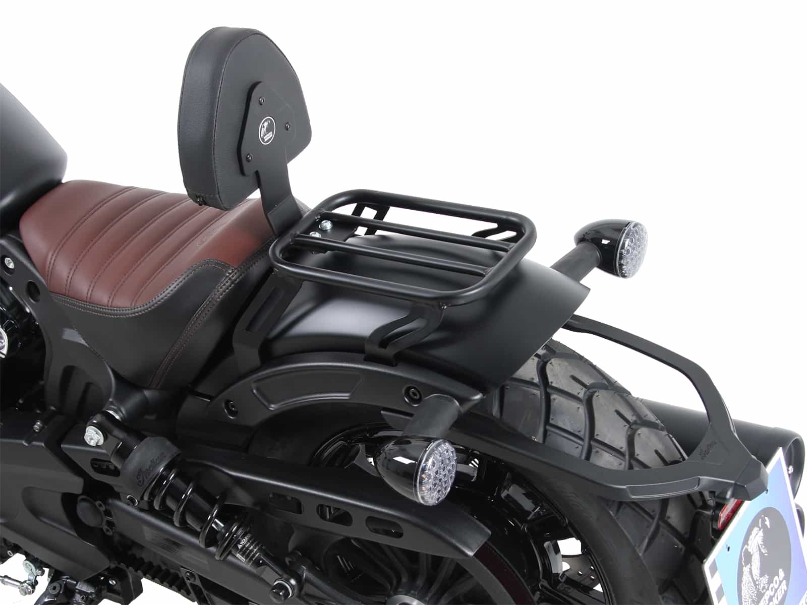 Fahrer-Rückenlehne mit Polster für Kombination mit Solorack 6137568 schwarz für Indian Scout Bobber / Sixty / Twenty (2017-2024)