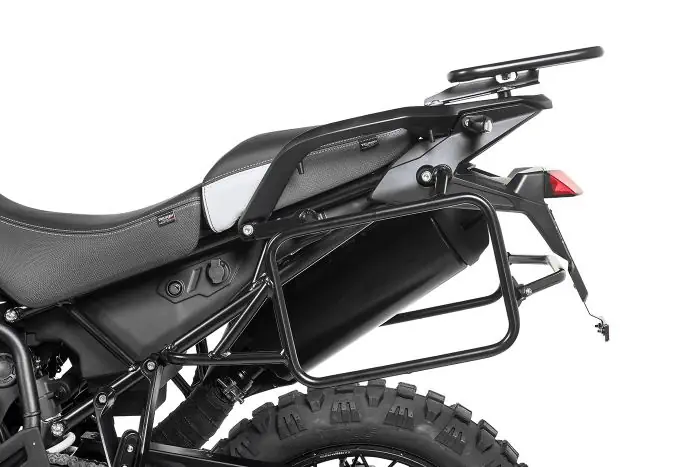Support de valise en acier inoxydable noir Touratech pour Triumph Tiger 900