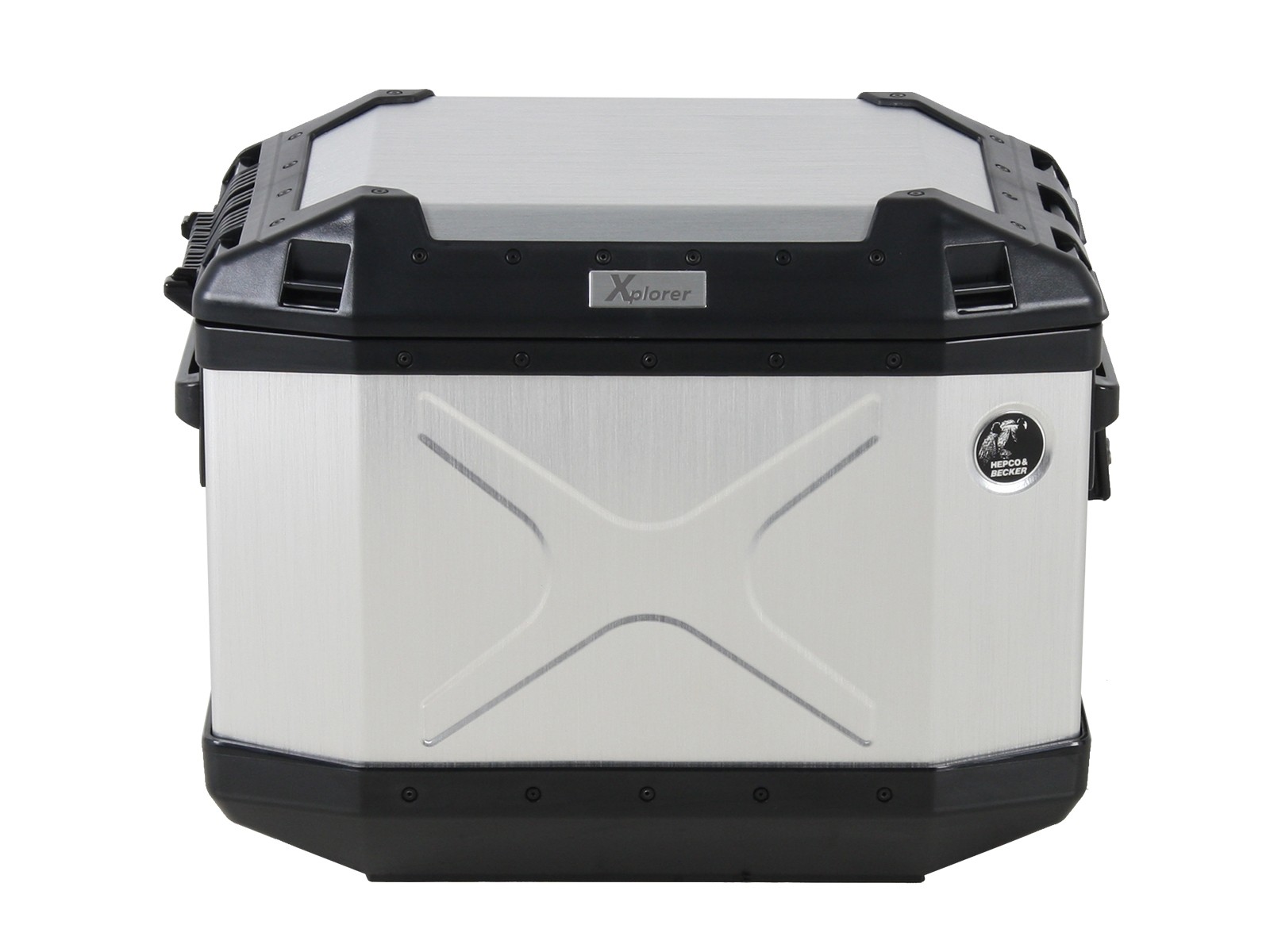 610210_00_00_front_shop Hepco&Becker Aluminum Side Case Xplorer 40 Silver Left