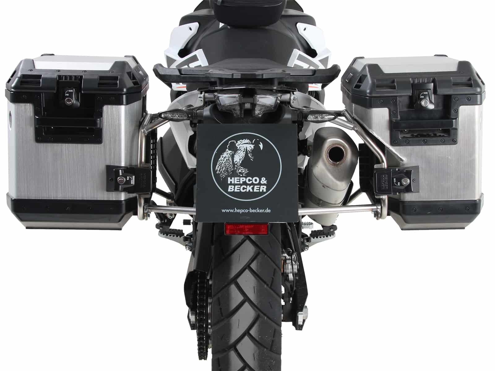 Kofferträgerset Cutout Edelstahl inkl. Xplorer Cutout silber Kofferset für KTM 790 Adventure/R (2019-2021)