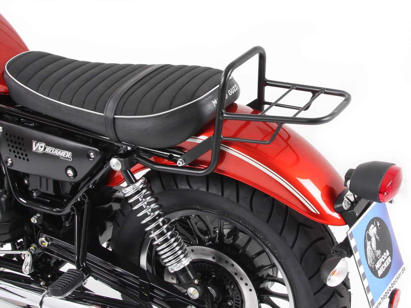 Rohrgepäckbrücke Topcaseträger schwarz für Moto Guzzi V 9 Roamer (kurze Sitzbank)(2016)