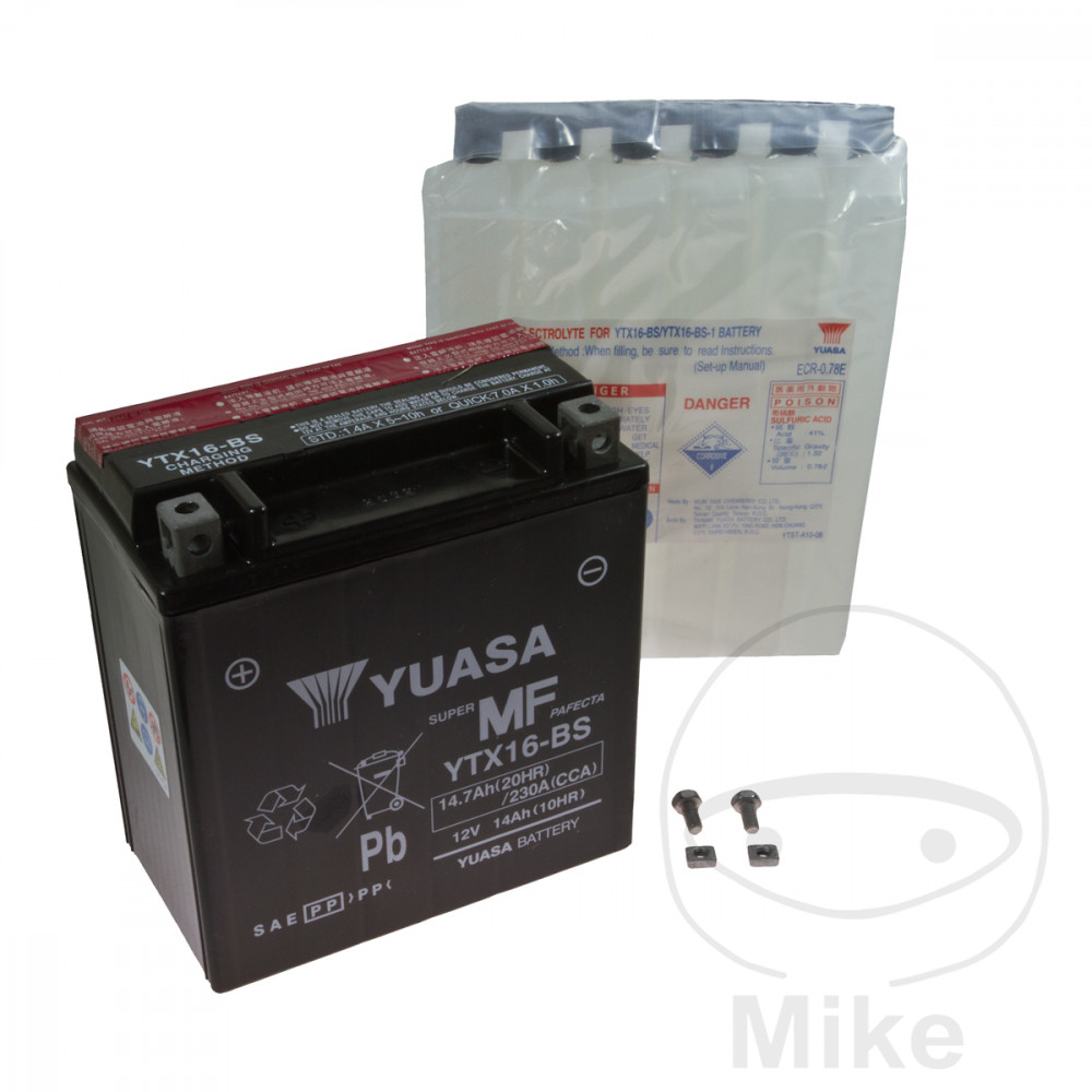 1000_7075005 Batterie Moto YTX16-BS YuasaAlternative : 7070169 3778