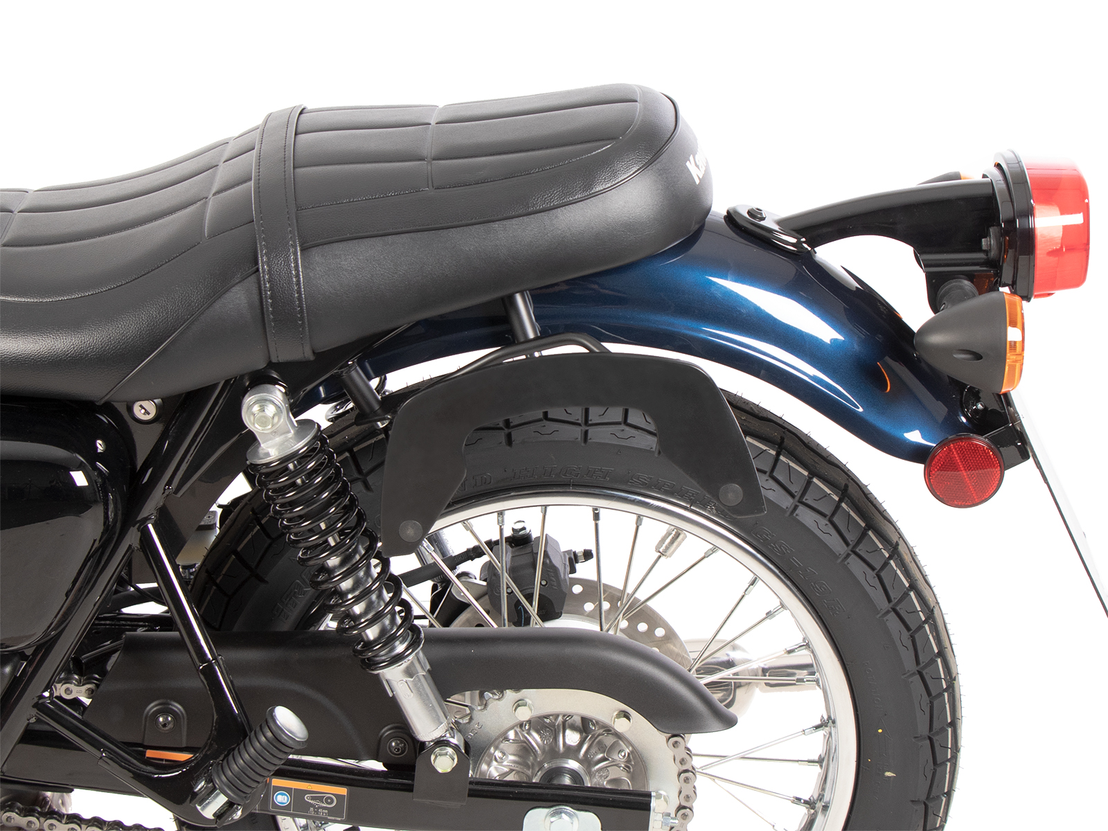 C-Bow Seitenträger schwarz für Kawasaki W230 / Meguro S1 (2025-)