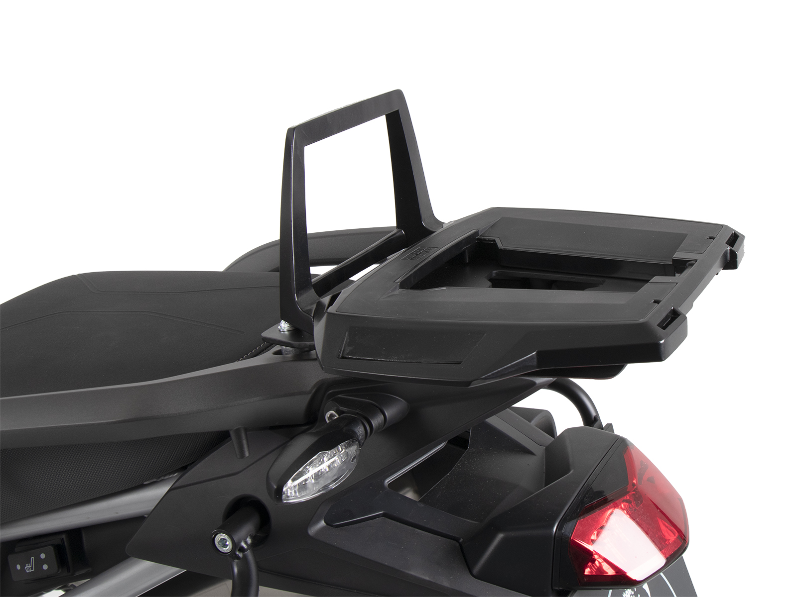 Alurack Topcaseträger schwarz für Kombination mit Originalgepäckbrücke schwarz für Triumph Tiger 900 GT / Pro (2024-)
