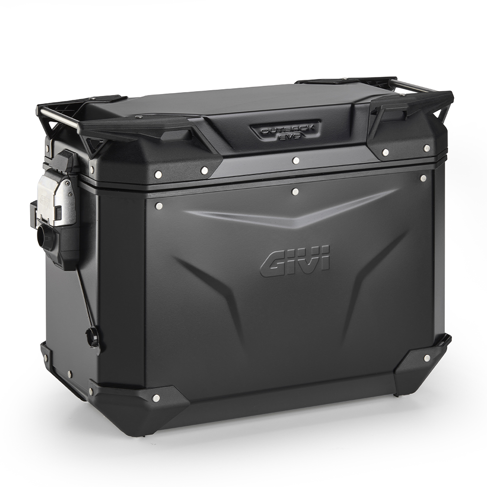 Alu-Seitenkoffer Trekker Outback EVO 44, schwarz, Rechts, 44 Liter / SMART SECURITY LOCK