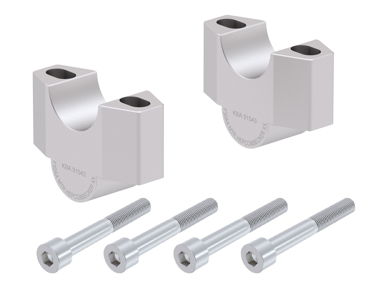 Lenkererhöhung mit Versatz für Honda X-ADV (2017-2024), 30mm - Silber