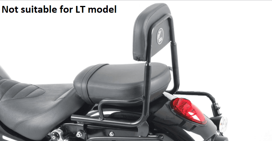 Sissybar ohne Gepäckträger schwarz für Triumph Thunderbird 1600/1700/Storm/Commander (2009-2018)