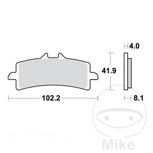 BMW HP4 2012-2016 Pastilla de freno delantera Sinter SCR TRW HP2 Sport