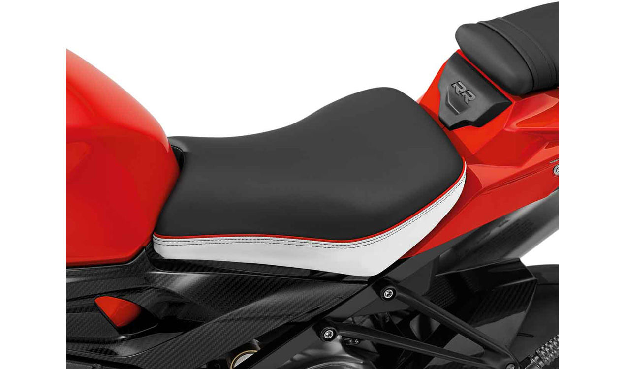 S_1000_RR_Racingred_uni_Lightwhite_uni_Komfortsitzbank_A0194975 Banquette de confort BMW d'origine pour pilote pour K42 HP4 K47 S1000R K46 S1000RR à partir de 2012