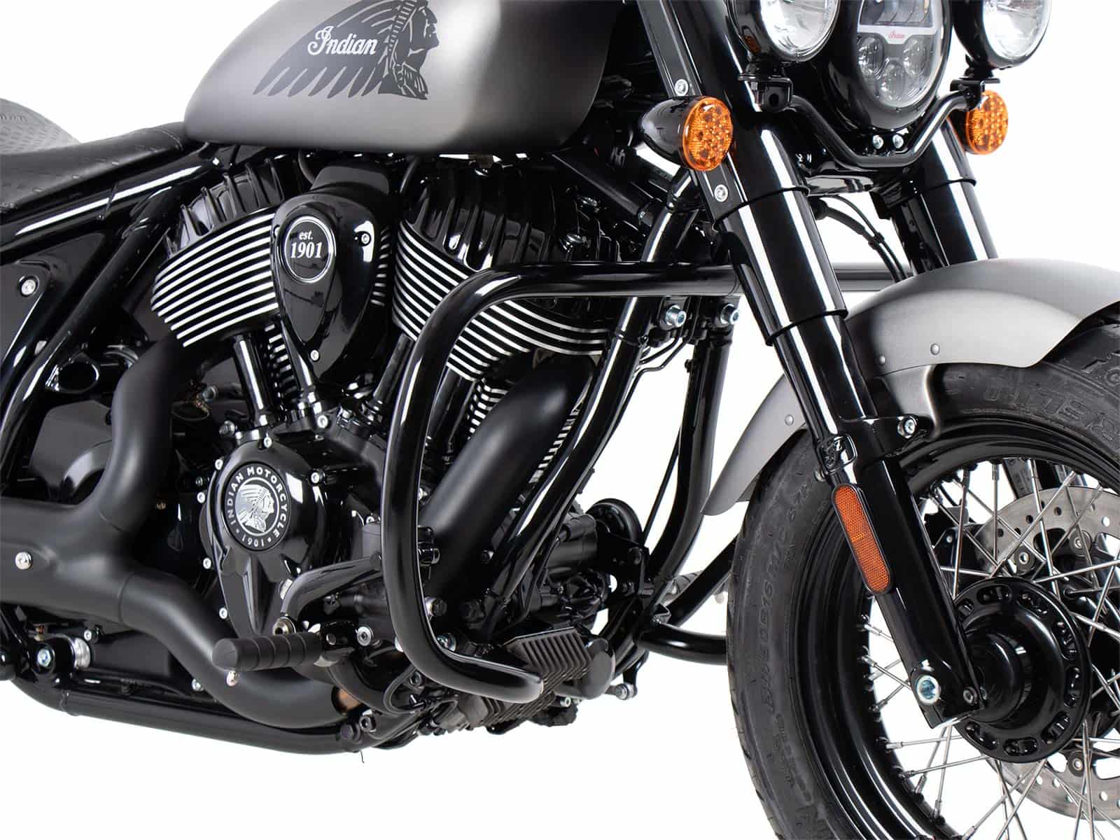 Motorschutzbügel schwarz für Indian Chief Dark Horse / Chief Bobber Dark Horse / Super Chief Limited / Sport Chief (2022-)