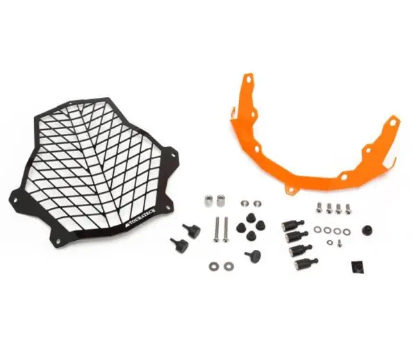 Touratech KTM Lamp Protection Headlight Protection with Quick Release Orange *OFFROAD USE ONLY* Touratech KTM Lamp Protection Headlight Protection with Quick Release Orange *OFFROAD USE ONLY*