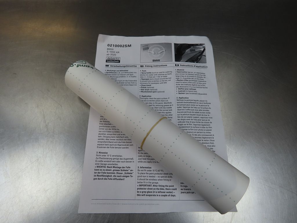 Set de film de protection 2 pièces noir mat pour BMW S 1000 XR à partir de 20
