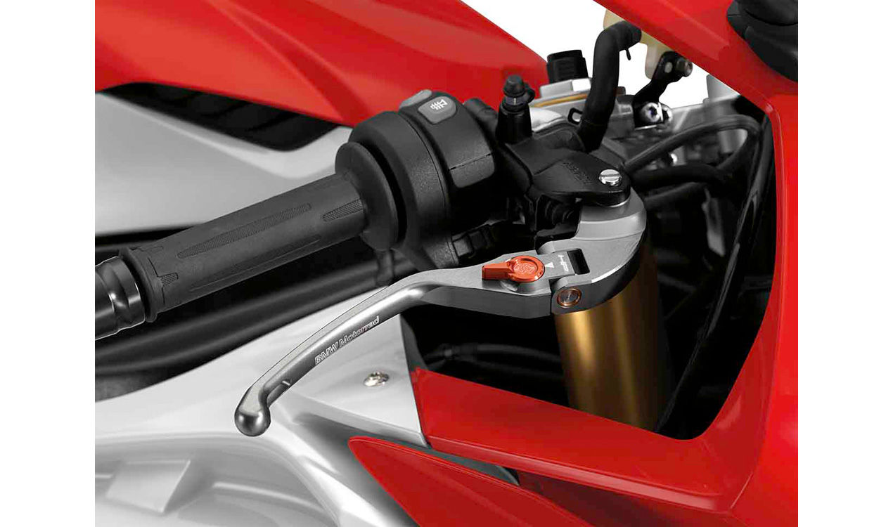 S_1000_RR_Racingred_uni_Lightwhite_uni_HP_Bremshebel_A0187959 Leva freno a mano pieghevole originale BMW HP per K46 S1000RR dal 2015 K47 S1000R