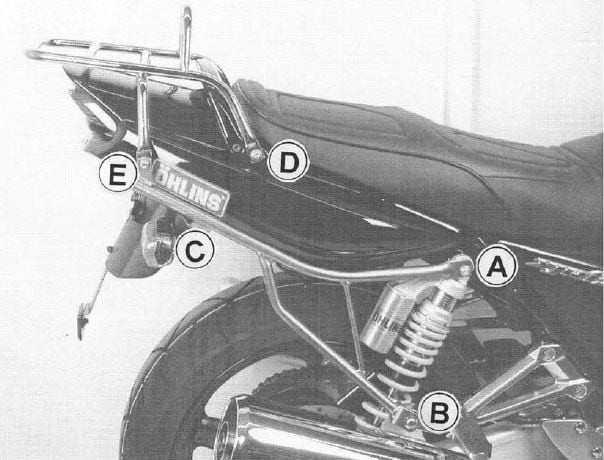 Rohrgepäckbrücke Topcaseträger chrom für Yamaha XJR 1300 (2004-2006)