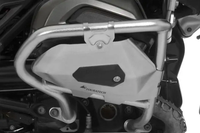Protezione cilindro in acciaio inox Touratech parafango motore originale BMW R1200GS LC 2013-2016