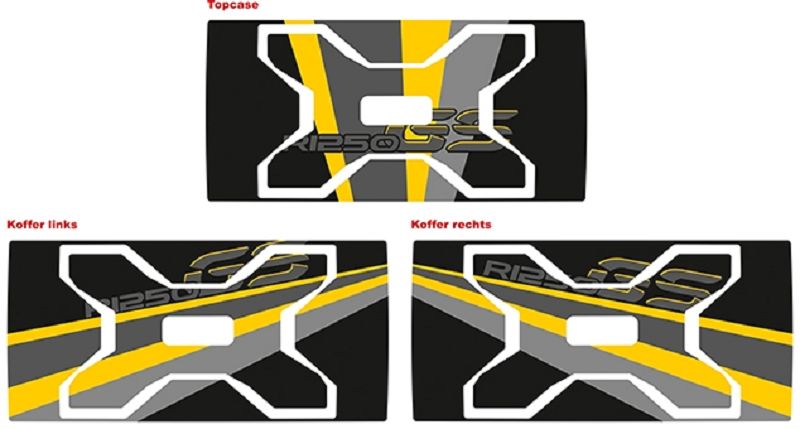k-Dekorset-Koffer-15-teilig-BMW-R-1250-GS-Backstorm-metallic-Nachtschwarz-Bj-ab-19 Dekorset para maletas Variokoffer de 15 piezas para BMW R1250GS